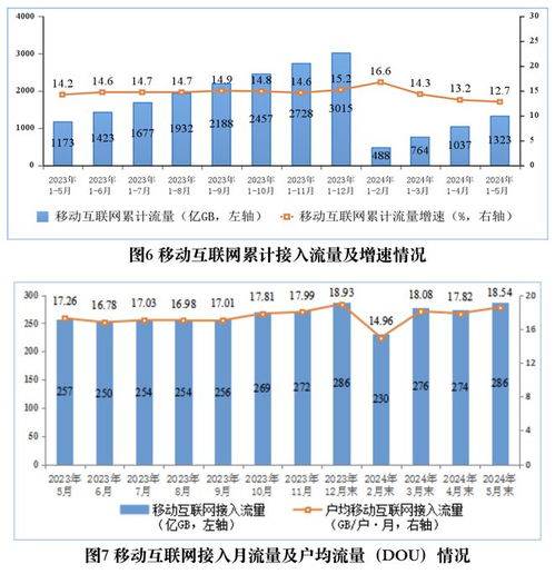 2024年1-5月工信部数据显示 全国移动互联网流量达1323亿GB，同比增长12.7%，省内增值电信业务持续发展