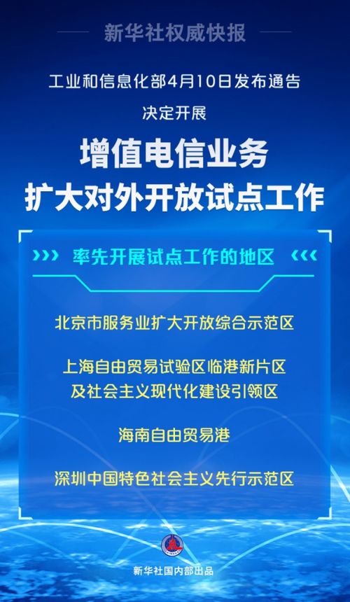 我国启动增值电信业务扩大对外开放试点，促进省内行业创新发展